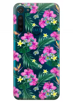 Чехол для Motorola Moto G8 Power - Тропические цветы