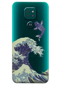 Чехол для Motorola Moto G9 - Волна в Канагаве