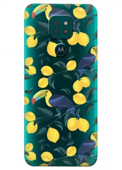 Чехол для Motorola Moto G9 - Туканы и лимоны