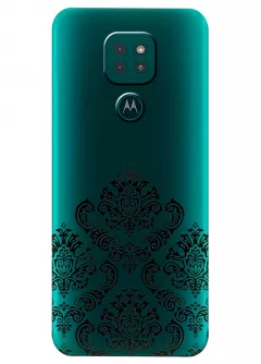 Чехол для Motorola Moto G9 - Черная Мандала