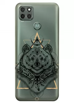 Чехол для Motorola Moto G9 Power - Медведь индеец