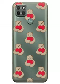 Чехол для Motorola Moto G9 Power - Влюбленные медведи