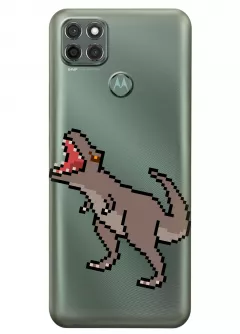 Чехол для Motorola Moto G9 Power - Пиксельный динозавр