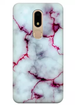 Чехол для Motorola Moto M - Розовый мрамор