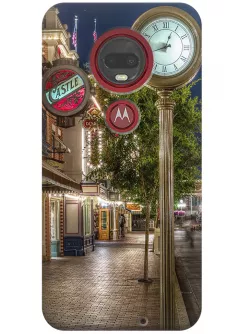 Чехол для Motorola Moto G7 - Ночная улица