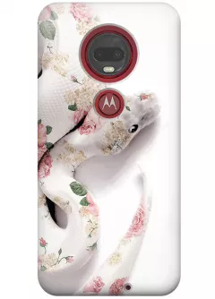 Чехол для Motorola Moto G7 - Цветочная змея