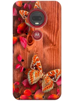 Чехол для Motorola Moto G7 - Бабочки на дереве