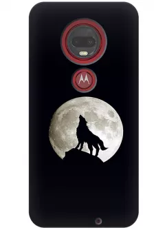 Чехол для Motorola Moto G7 - Воющий волк