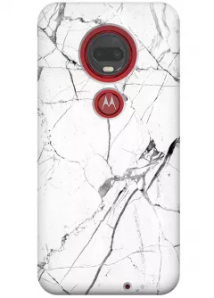 Чехол для Motorola Moto G7 - White marble