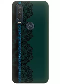 Чехол для Motorola One Action - Зелёная мандала