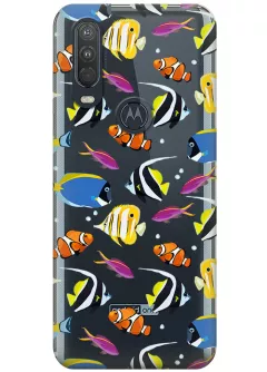 Чехол для Motorola One Action - Bright fish