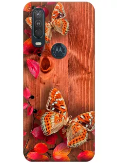 Чехол для Motorola One Action - Бабочки на дереве