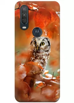 Чехол для Motorola One Action - Осенняя сова