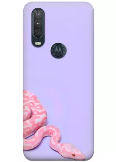 Чехол для Motorola One Action - Розовая змея