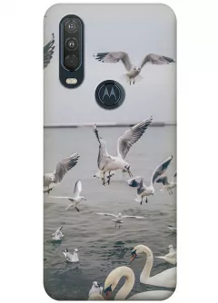 Чехол для Motorola One Action - Морские птицы