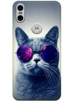 Чехол для Motorola One - Кот в очках