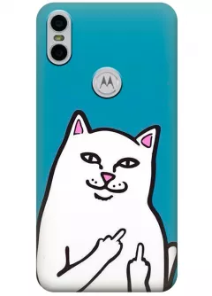 Чехол для Motorola One - Кот с факами