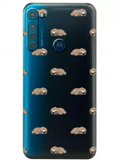 Чехол для Motorola One Fusion - Спящие ленивцы