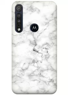 Чехол для Motorola One Macro - Белый мрамор