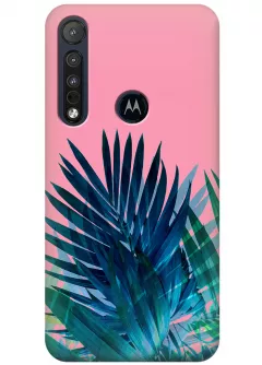 Чехол для Motorola One Macro - Листья пальм