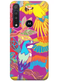 Чехол для Motorola One Macro - Попугаи