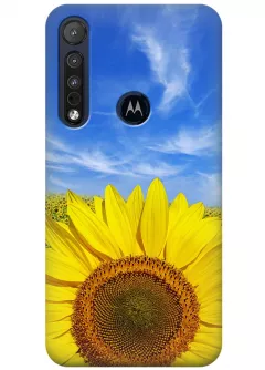 Чехол для Motorola One Macro - Подсолнух