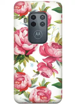 Чехол для Motorola One Zoom - Розовые пионы