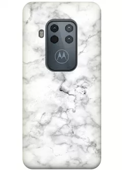 Чехол для Motorola One Zoom - Белый мрамор