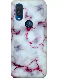 Чехол для Motorola One Vision - Розовый мрамор