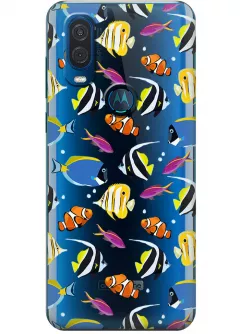 Чехол для Motorola One Vision - Bright fish