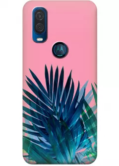 Чехол для Motorola One Vision - Тропические листья