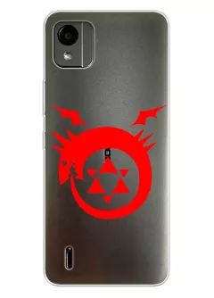 Nokia C110 чехол из прозрачного силикона - Стальной алхимик лого