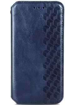 Кожаный чехол книжка GETMAN Cubic (PU) для Samsung Galaxy S20 FE, Синий