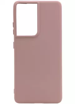 Чехол Silicone Cover Full without Logo (A) для Samsung Galaxy S21 Ultra, Розовый / Pink Sand