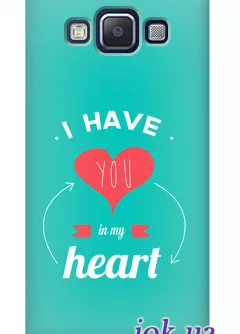 Чехол для Galaxy E7 - Сердце 