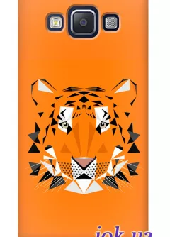 Чехол для Galaxy E7 - Оранжевый тигр 