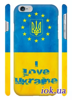 Чехол на Айфон 6 - I Love Ukraine