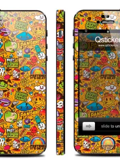 Виниловая наклейка для iPhone 5 - дизайн Clipart Yellow