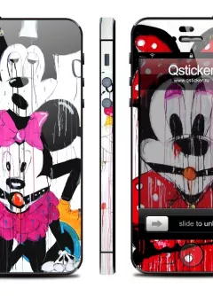 Наклейка для iPhone 5 - Mickey & Minnie для iPhone 5