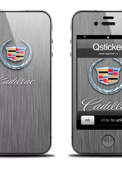 Наклейка на телефон iPhone 4S/4- Дизайн Cadillac Grey