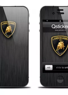 Наклейка на телефон iPhone 4S/4- Дизайн Lamborghini Black