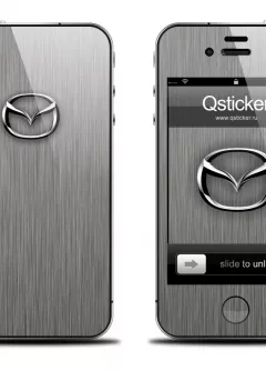 Наклейка на телефон iPhone 4S/4- Дизайн Mazda Grey