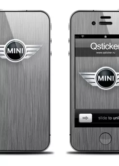 Наклейка на телефон iPhone 4S/4- Дизайн Mini Grey