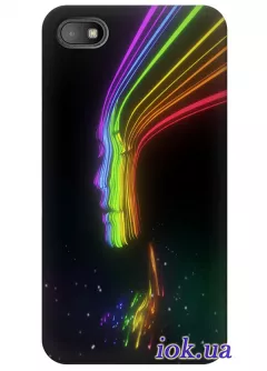 Чехол для HTC One SV - Неоновый портрет 
