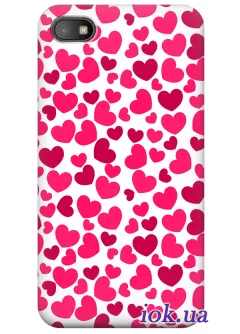 Чехол для HTC One SV - Розовые сердечки 