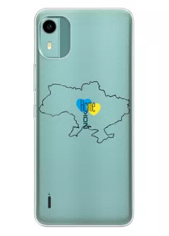 Чехол для Nokia C12 из прозрачного силикона - Дом