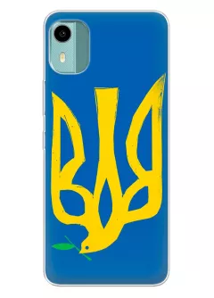 Чехол на Nokia C12 с сильным и добрым гербом Украины в виде ласточки