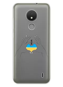 Чехол на Nokia C21 с жестом любви к Украине