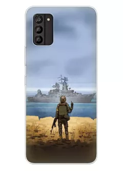 Чехол для Nokia C210 с прощальным жестом для русского корабля