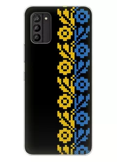 Чехол на Nokia C210 с патриотическим рисунком вышитых цветов